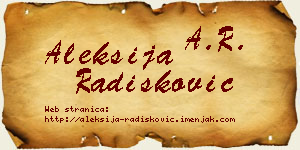 Aleksija Radišković vizit kartica
